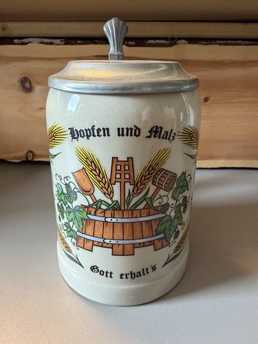 Keramik bierkrug l - 0,5, hopfen