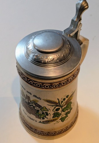 Vintage bierkrug aus keramik - vintage,