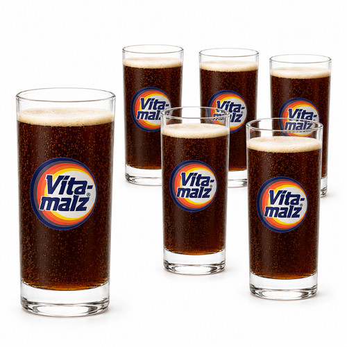 Vitamalz bier glas - 6x,