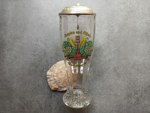 Weizenbier krug mit zinndeckel - krug,